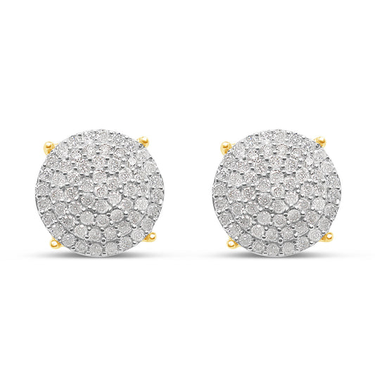 14K Yellow Gold | Diamond Earrings | 1.06CTW | 6.70MM