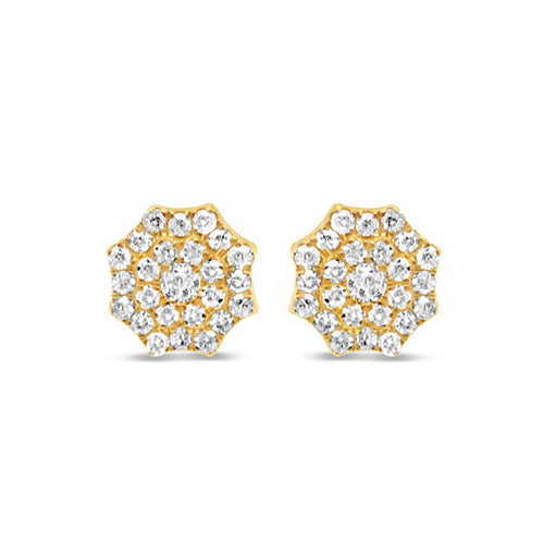 14K Yellow Gold | Diamond Earrings | 0.48CTW | 7.9MM