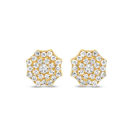 14K Yellow Gold | Diamond Earrings | 0.48CTW | 7.9MM