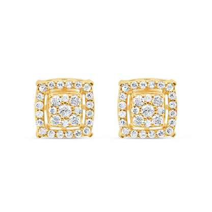 14K Yellow Gold | Diamond Earrings | 0.51CTW | 8.55MM