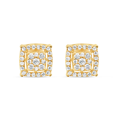 14K Yellow Gold | Diamond Earrings | 0.51CTW | 8.55MM
