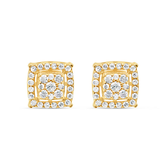 14K Yellow Gold | Diamond Earrings | 0.51CTW | 8.55MM