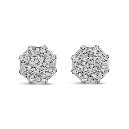 14K Yellow Gold | Diamonds Round Earrings | 0.51CTW | 9.46MM
