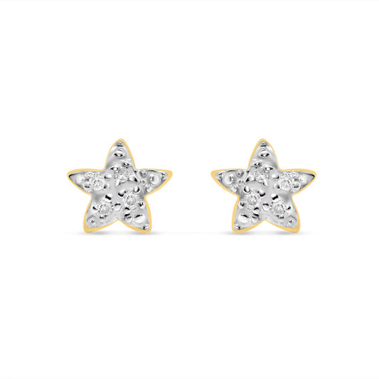 14K Yellow Gold | Diamond Star Earrings | ?CTW | 5.16MM pirce check
