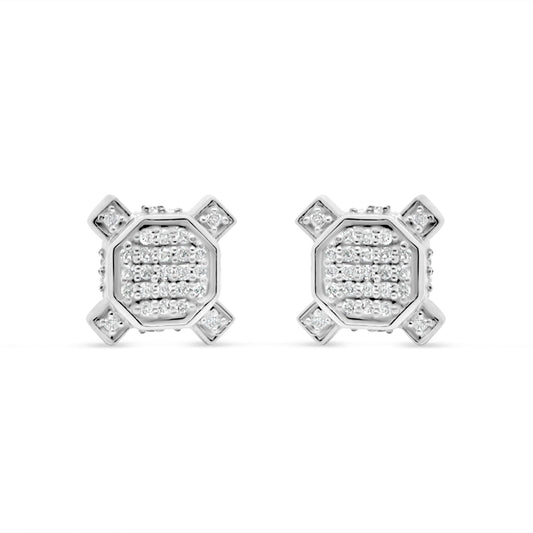 10K Yellow Gold | Diamond Earrings | 0.23CTW | 8.43MM
