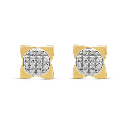10K Yellow Gold | Diamond Earrings | 0.25CTW | 8.11MM