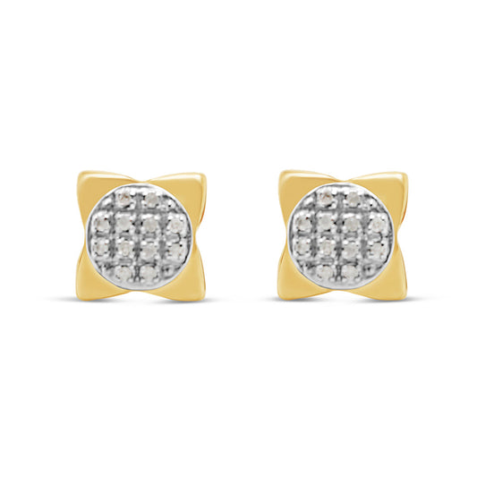 10K Yellow Gold | Diamond Earrings | 0.25CTW | 8.11MM
