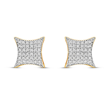 10k Gold Diamond Kite Earrings 12mm .25CTW
