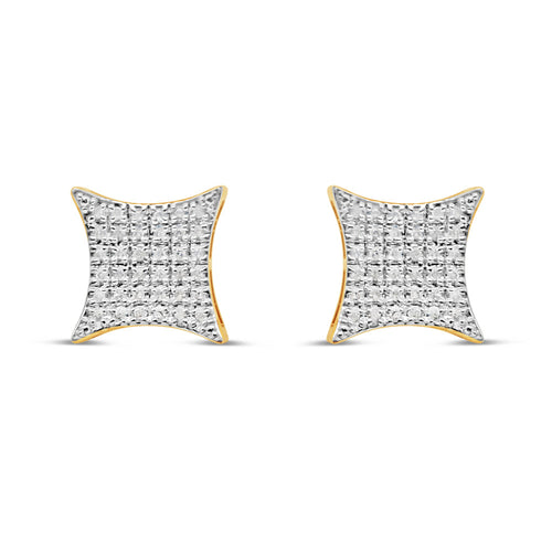 10k Gold Diamond Kite Earrings 12mm .25CTW