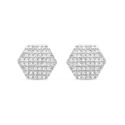 10k Gold Diamond Earrings 8mm .35CTW
