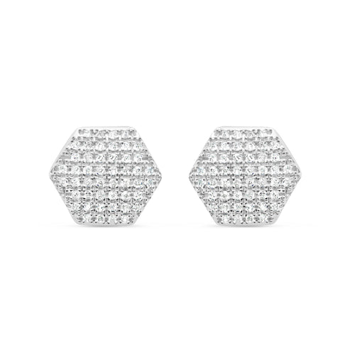 10k Gold Diamond Earrings 8mm .35CTW