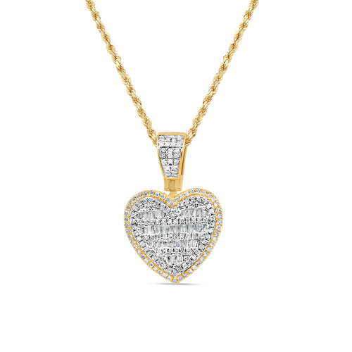 Heart Pendant with Necklace | 14K Yellow Gold | 17.64MM| 0.67CT