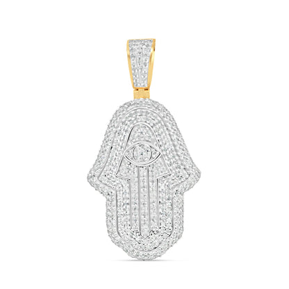 Hamsa Pendant with Chain/Necklace | 10K Yellow Gold 1.44CT