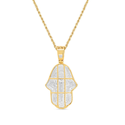 Hamsa Pendant with Chain/Necklace | 10K Yellow Gold 1.44CT