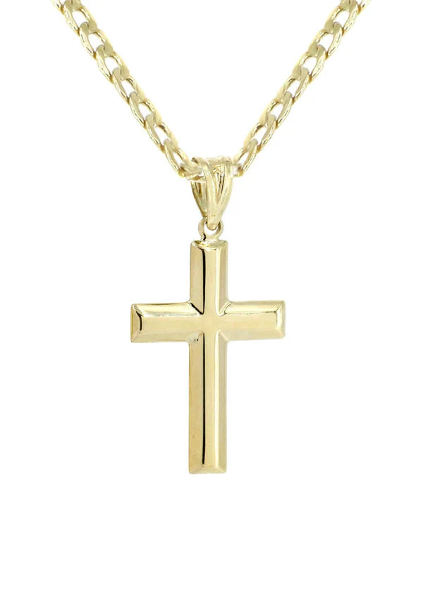 10K Gold Cross Necklace For Men | 3.58 Grams