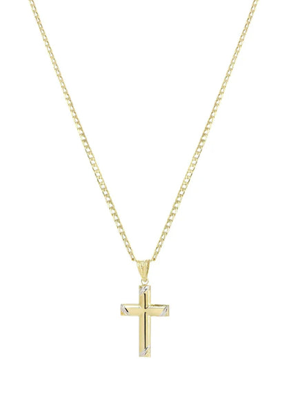 10K Gold Cross Necklace For Men | 3.55 Grams