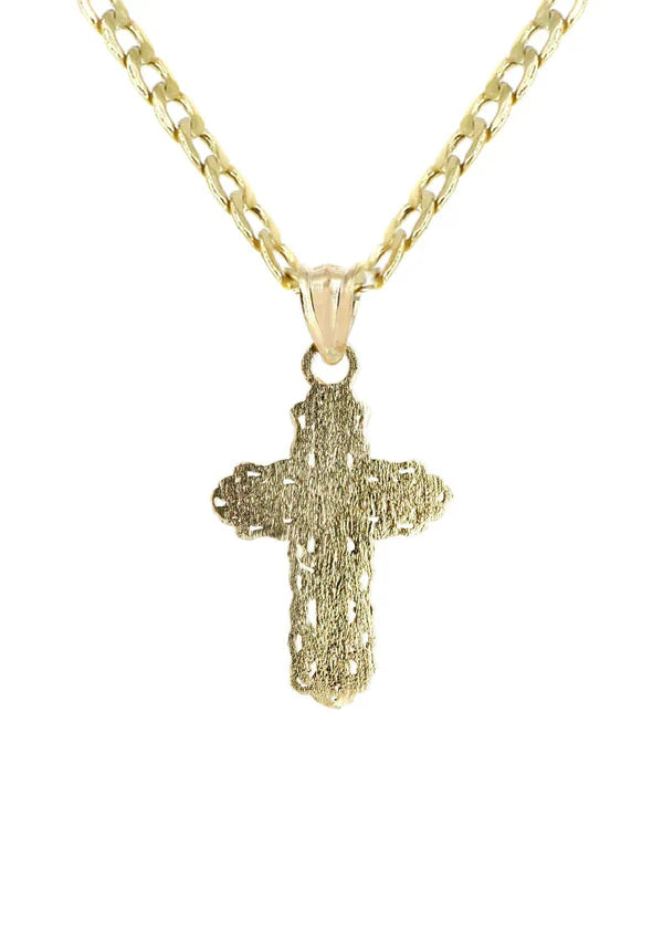 10K Gold Crucifix / Cross Necklace For Men | 2.8 Grams