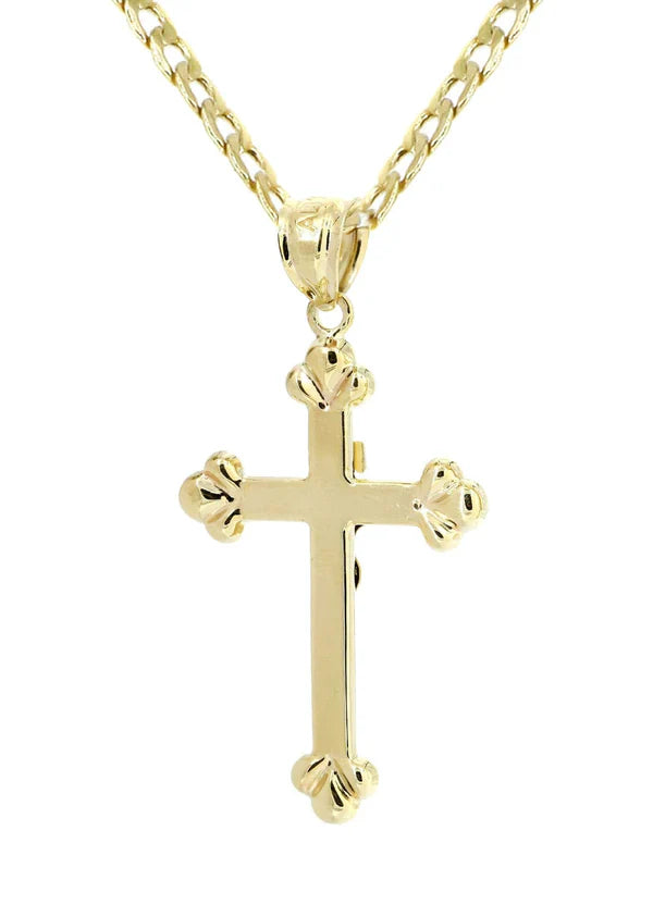 10K Gold Crucifix / Cross Necklace For Men | 2.9 Grams
