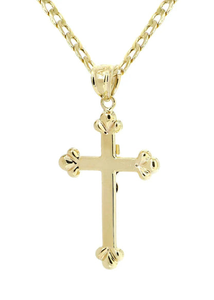 10K Gold Crucifix / Cross Necklace For Men | 2.9 Grams