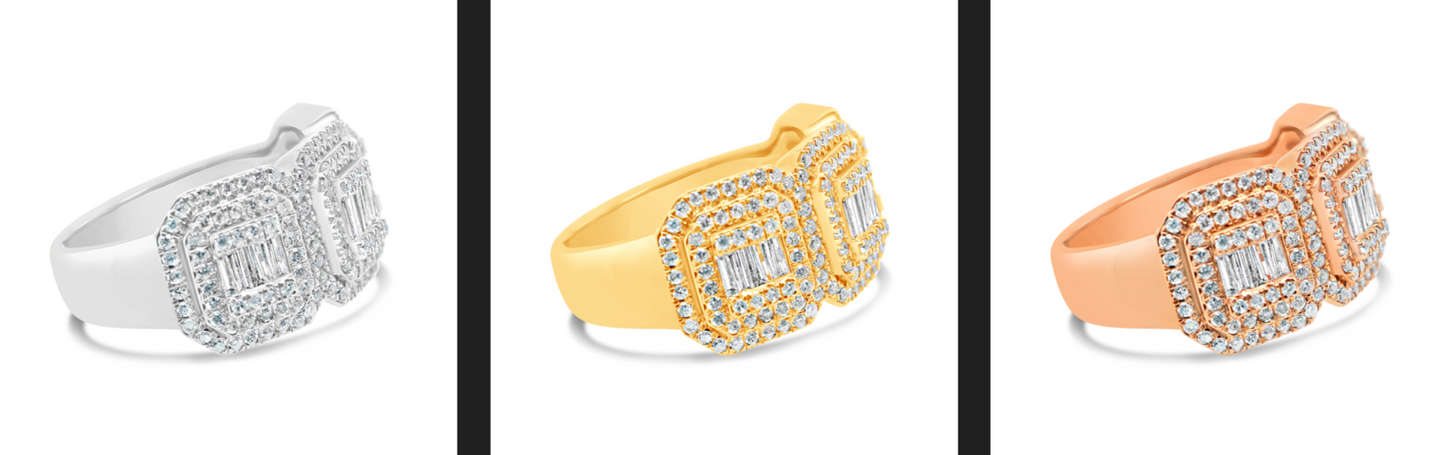 Mens Gold Diamond Ring | 14K | 1.68 CTW