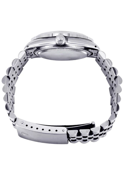 Diamond Rolex Datejust Watch 16200 | 36MM | Full Diamond Dial | Stainless Steel | Jubilee Band