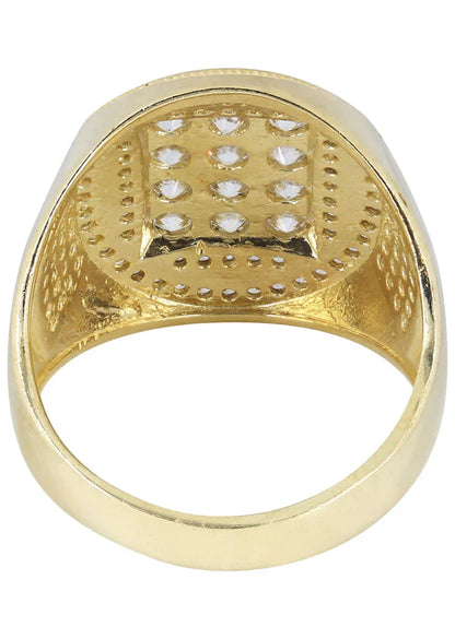 Mens Gold Pinky Ring | 10K Solid Yellow Gold