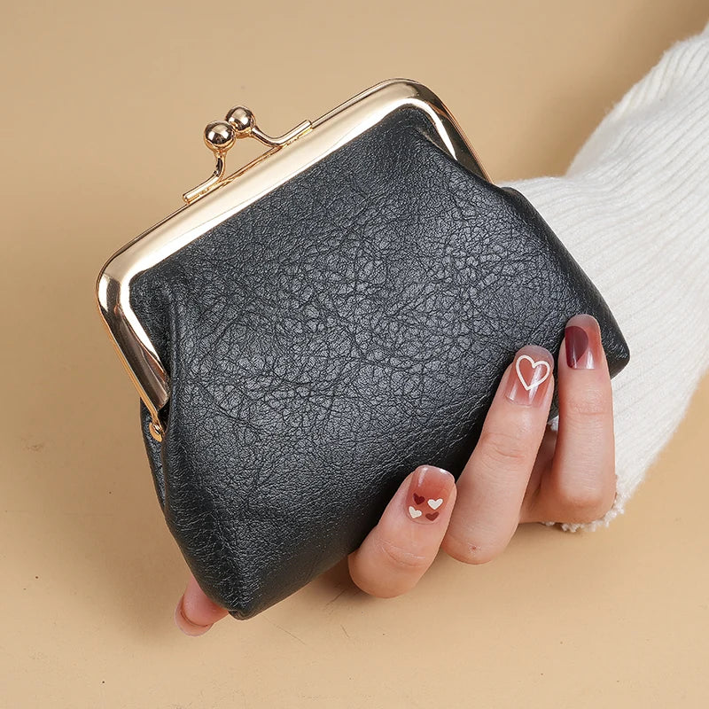 2024 Retro Candy Color Short Coin Purse for Women
