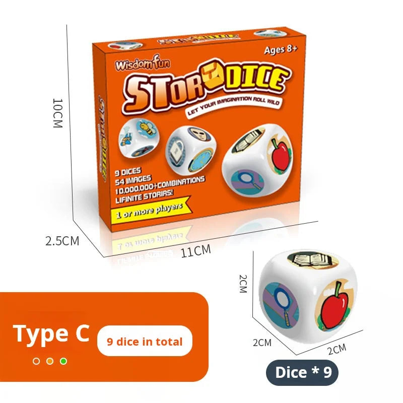 Acrylic Picture Story Dice Puzzle Game