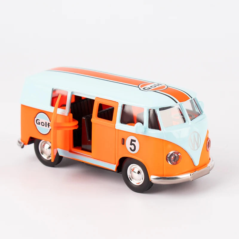 1:36 Volkswagen T1 Samba Bus Alloy Diecast Model (Gulf Blue)
