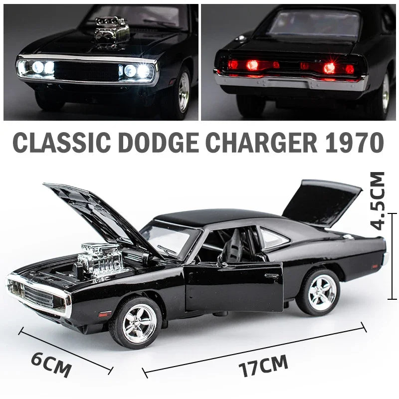 1:32 Dodge Charger 1970 Alloy Pull-Back Toy Car