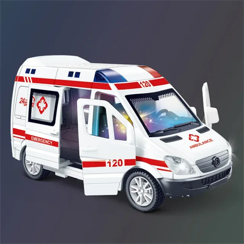 1:32 Mini Alloy Diecast Emergency Vehicle Toy (Sound & Light)