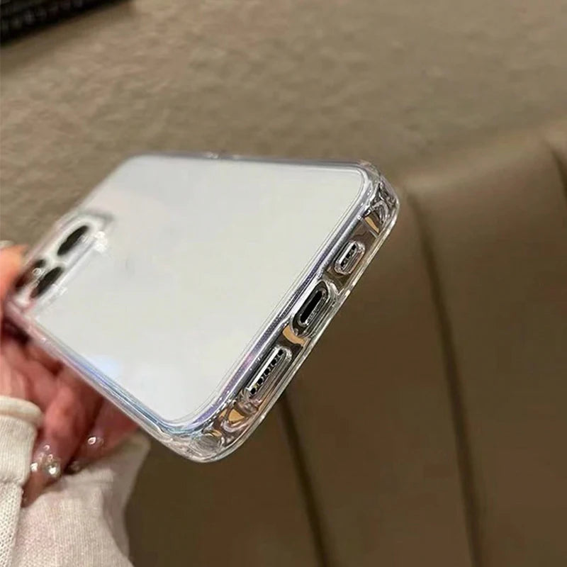 2PCS Acrylic Transparent Glossy iPhone Case