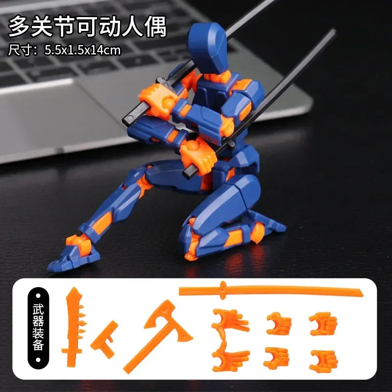 3D Printed Multi-Jointed Transforming Robot Action Figure