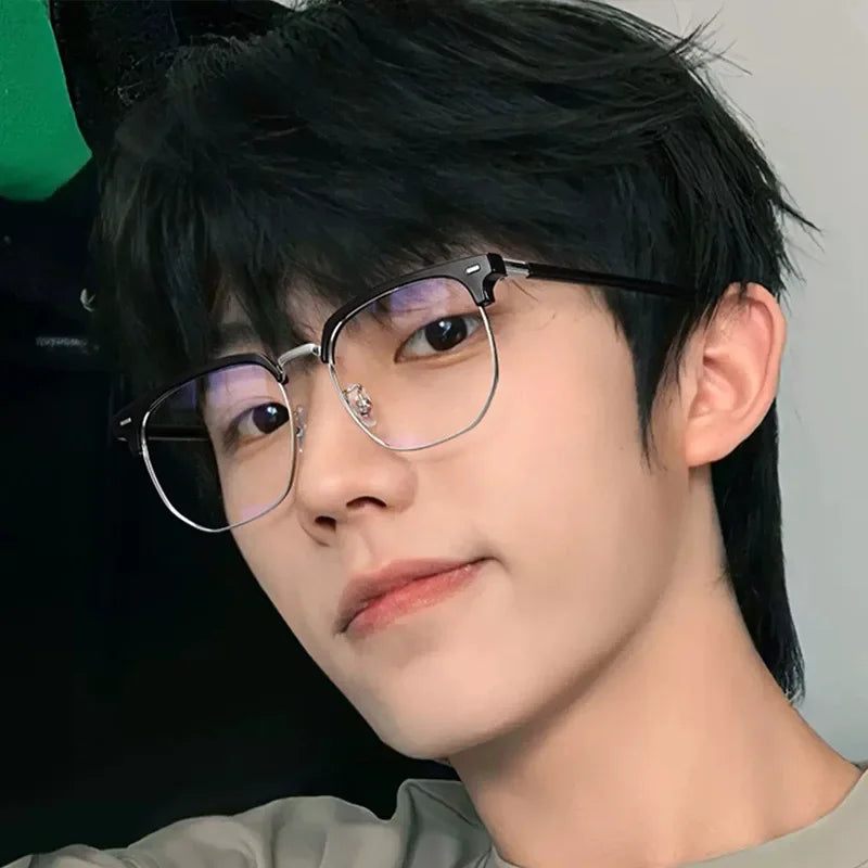 Anti-Radiation Square Glasses with Replaceable Lens