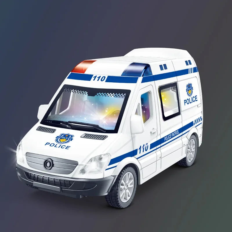 1:32 Diecast Emergency Vehicle Toy with Sound & Light