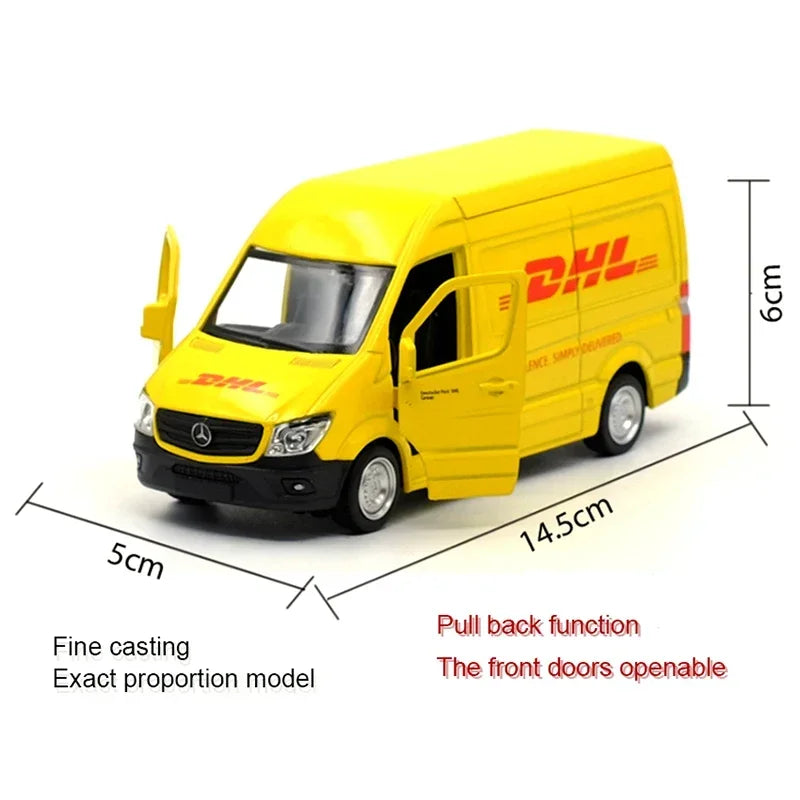 1:36 RMZ City DHL Sprinter Diecast Pull-Back Toy