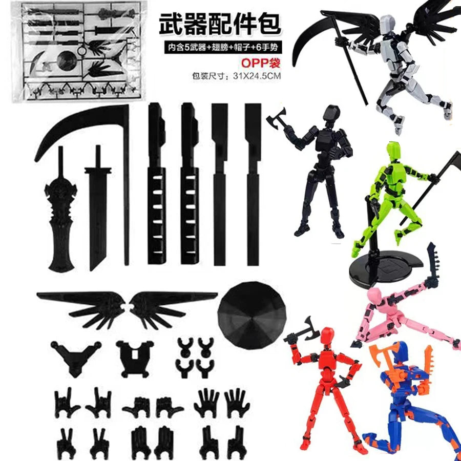 3D Printed Multi-Jointed Transforming Robot Action Figure