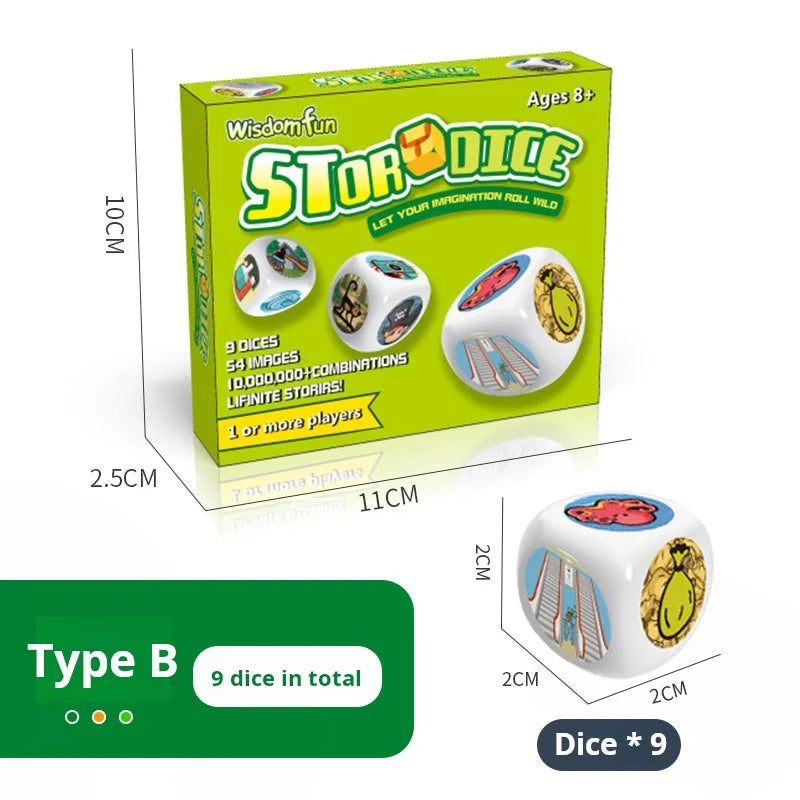 Acrylic Picture Story Dice Puzzle Game