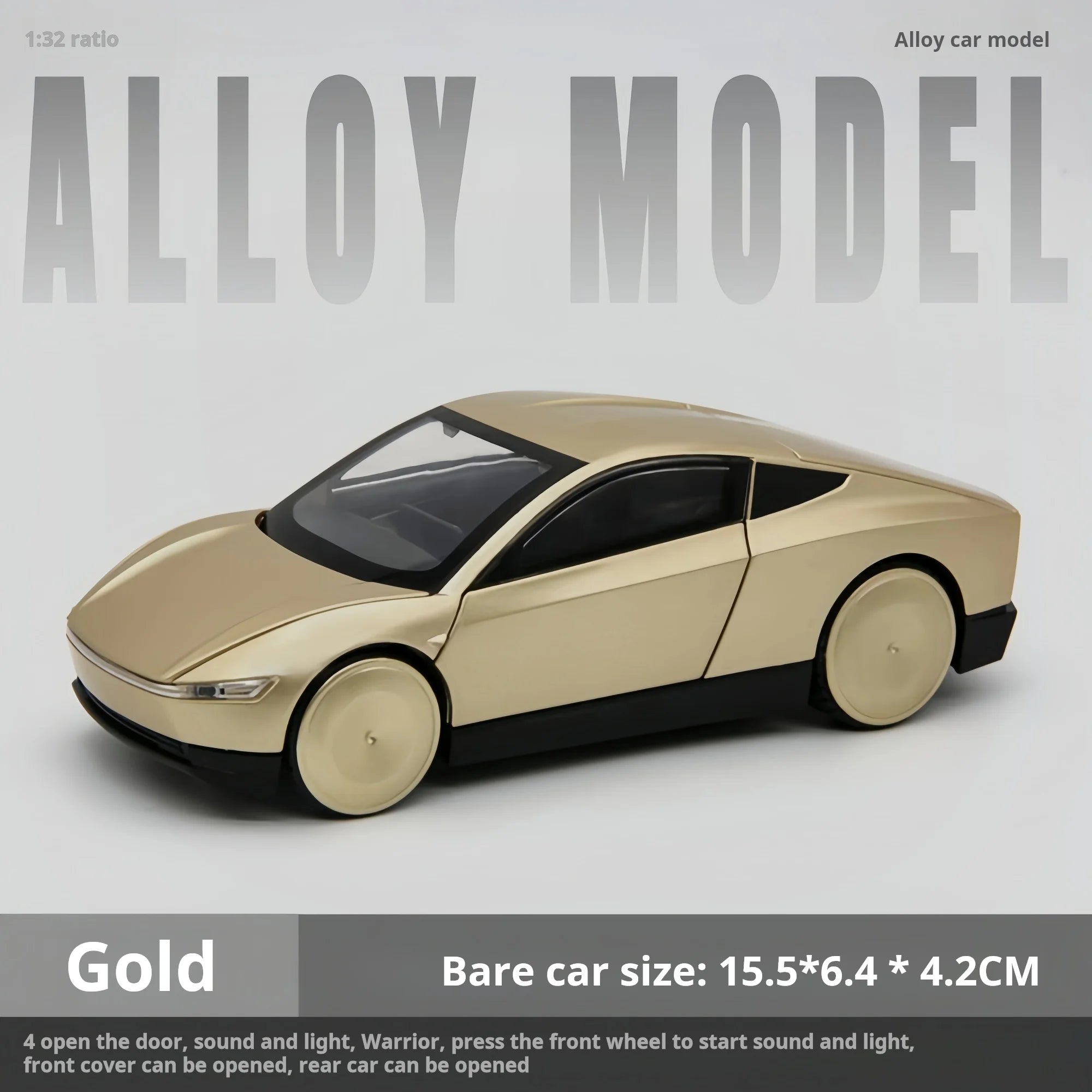 1:32 Tesla Robotaxi Pickup Alloy Toy Car Model