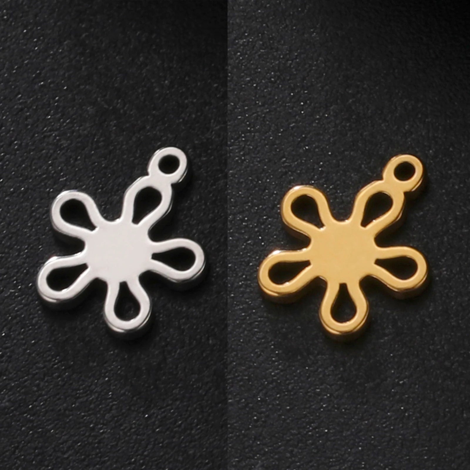 5pcs Stainless Steel Mini Charms for Jewelry Making