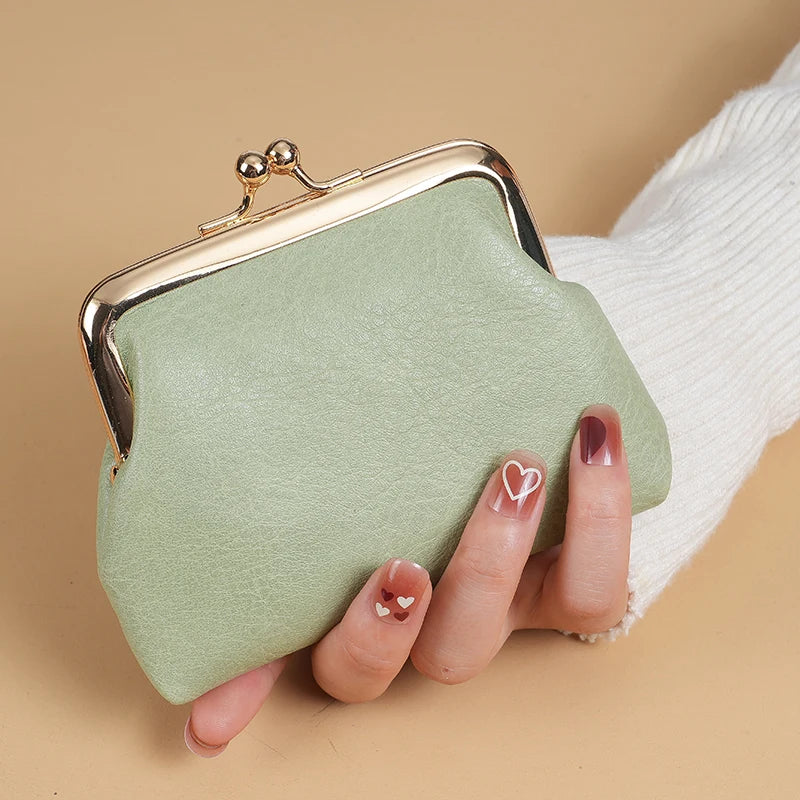 2024 Retro Candy Color Short Coin Purse for Women