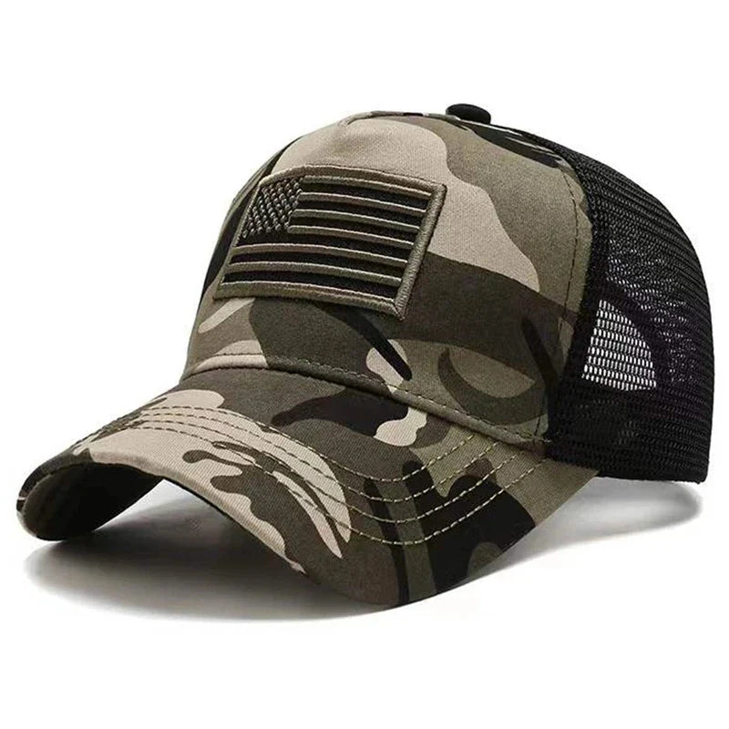 American Flag Camouflage Baseball Cap