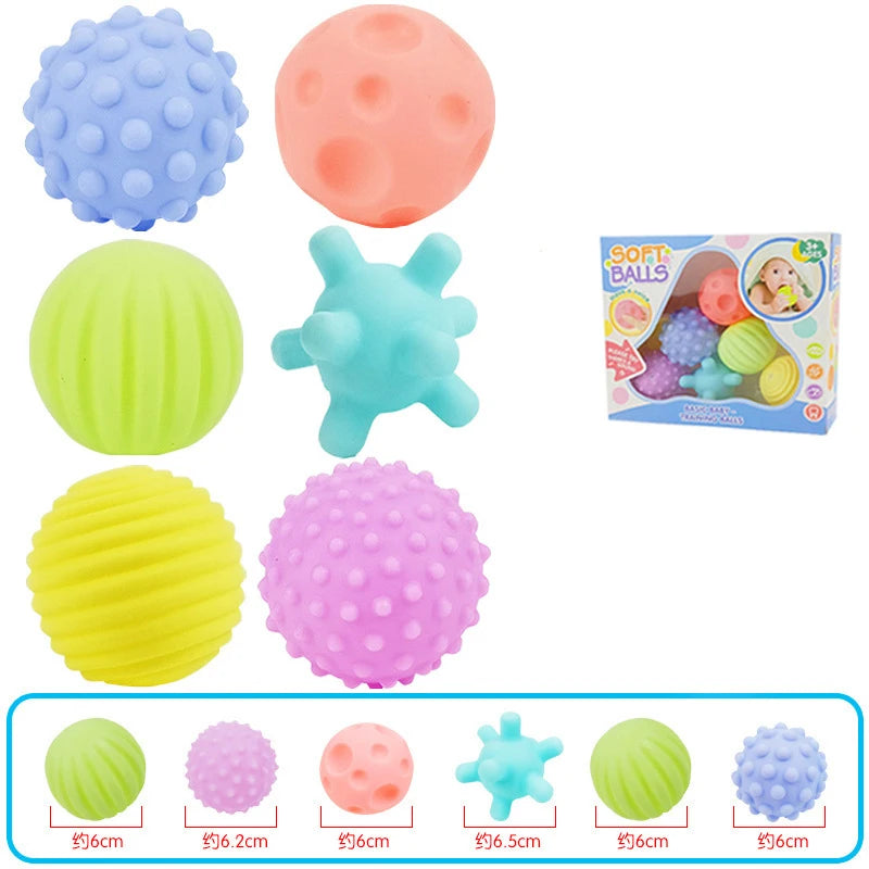 6pcs Textured Sensory Ball Set for Babies