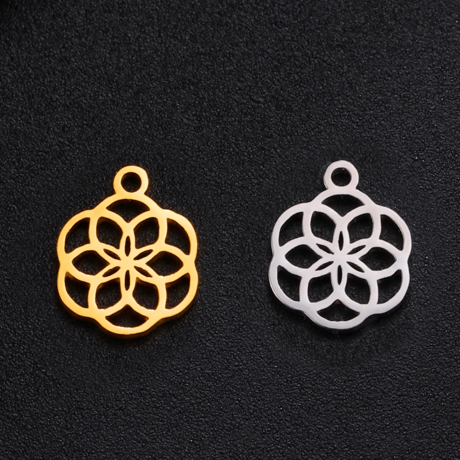 5pcs Stainless Steel Mini Charms for Jewelry Making