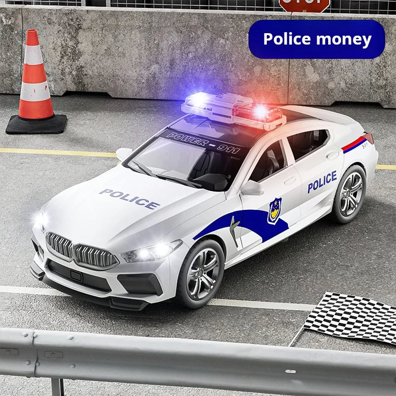 1:32 Simulation BMW M8 Police Car Toy (Sound & Light)