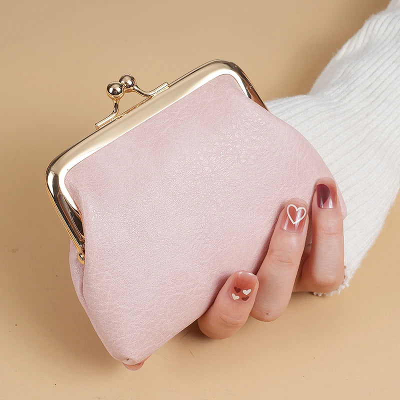 2024 Retro Candy Color Short Coin Purse for Women