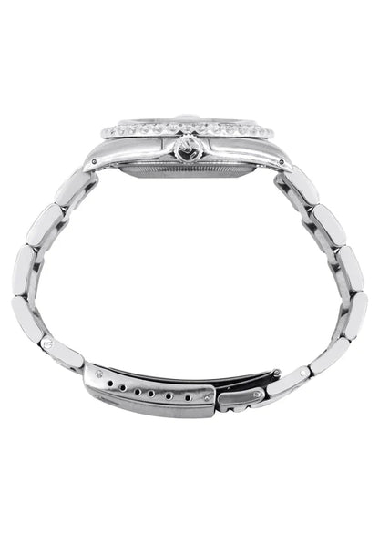 Diamond Rolex Datejust Watch 16200 for Men | 36MM | Full Diamond Roman Dial | Stainless Steel | Oyster Band
