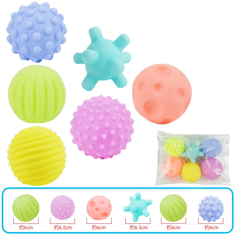 6pcs Textured Sensory Ball Set for Babies