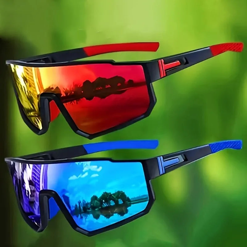 2pcs Unisex Fashion Glasses with Color Accents