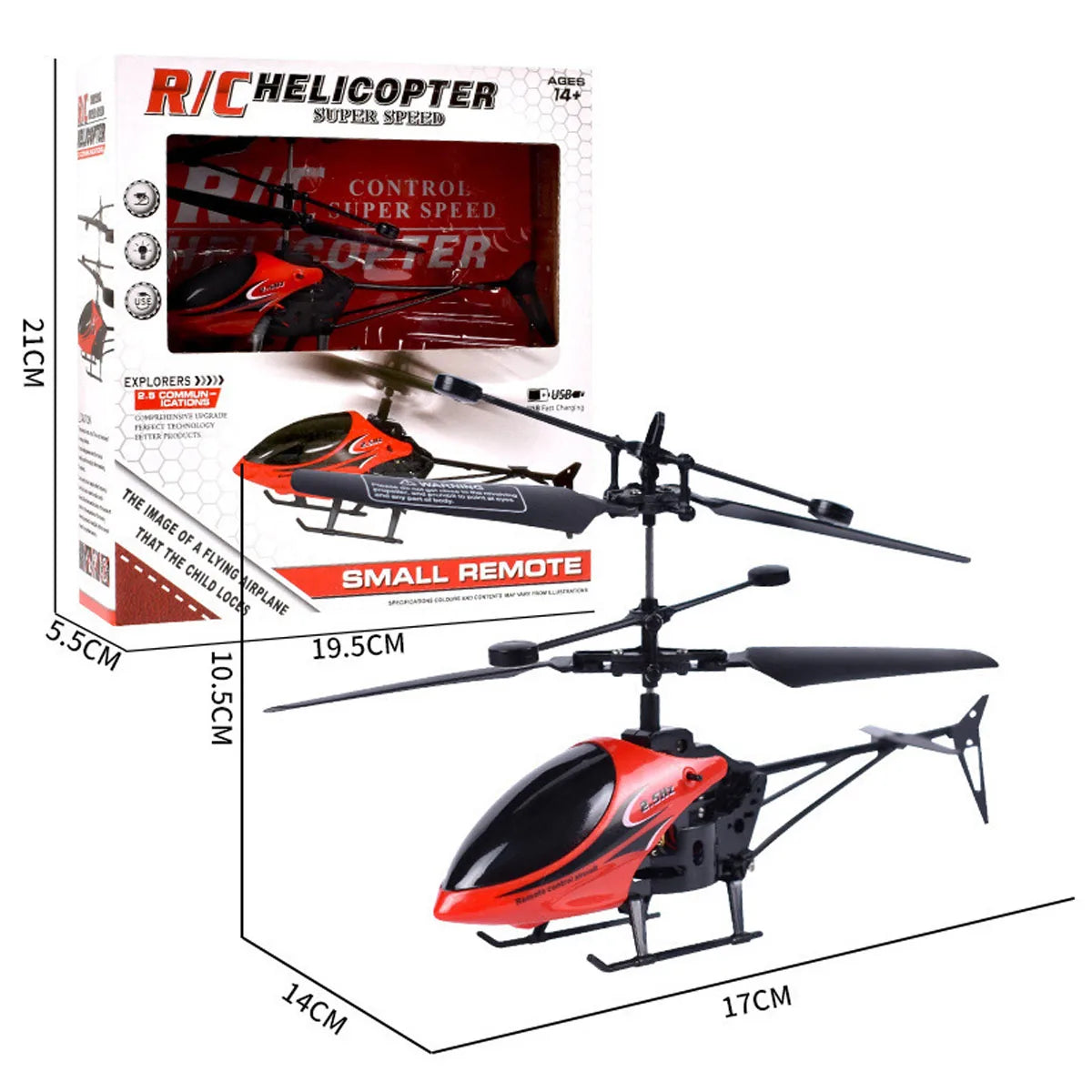 2-Channel Remote Control Mini Helicopter Toy